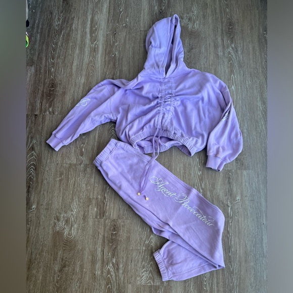 Agent Provocateur Rayley matching Sweats Set size Small in Lilac Purple - Picture 4 of 16
